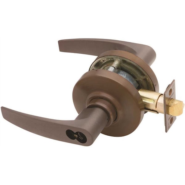Schlage Commercial AL Series Entry Small Format Less Core Jupiter Lock with 11096 Latch 10025 Strike Oil Rubbed Bronze AL53BD JUP 613 - main